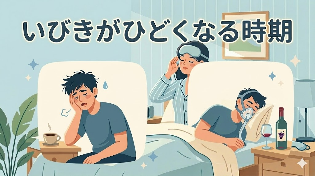 いびきがひどくなる時期・タイミング