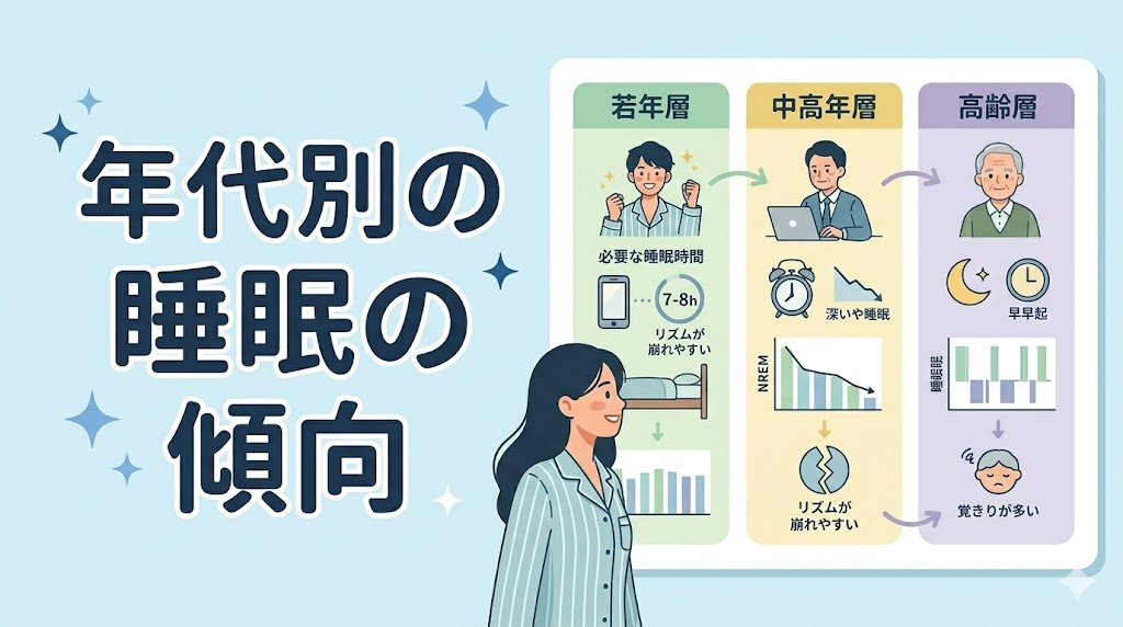 年代別・朝起きられない原因の傾向