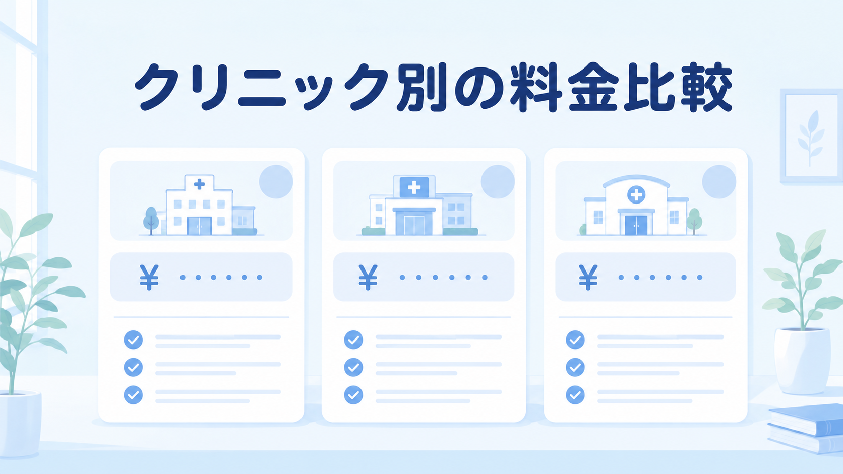 主要クリニックの料金比較