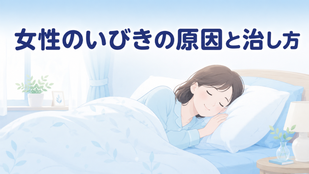 女性のいびきの原因と治し方