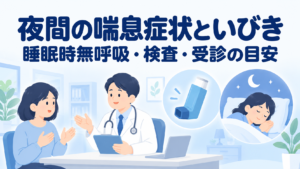 夜間の喘息症状といびきの関係｜睡眠時無呼吸の併存を相談する目安