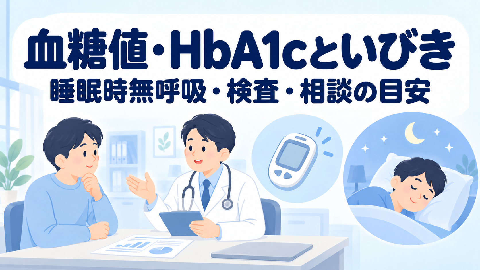 血糖値・HbA1cが下がらない…いびき・睡眠時無呼吸と2型糖尿病の関係
