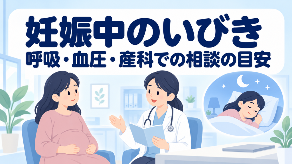 妊娠中のいびきは大丈夫？睡眠時無呼吸・血圧との関係と相談の目安