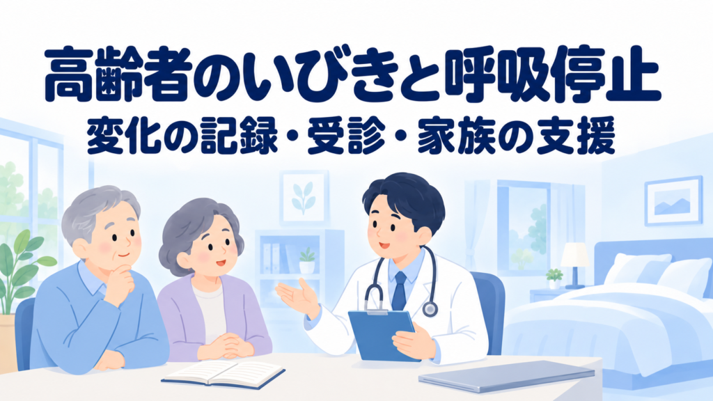 高齢の親のいびき・眠気が心配｜加齢と睡眠時無呼吸、家族の受診準備