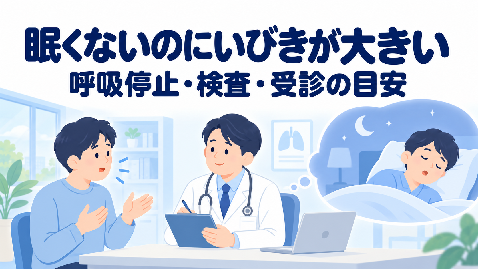 いびきは大きいのに昼間は眠くない｜睡眠時無呼吸の検査は必要？
