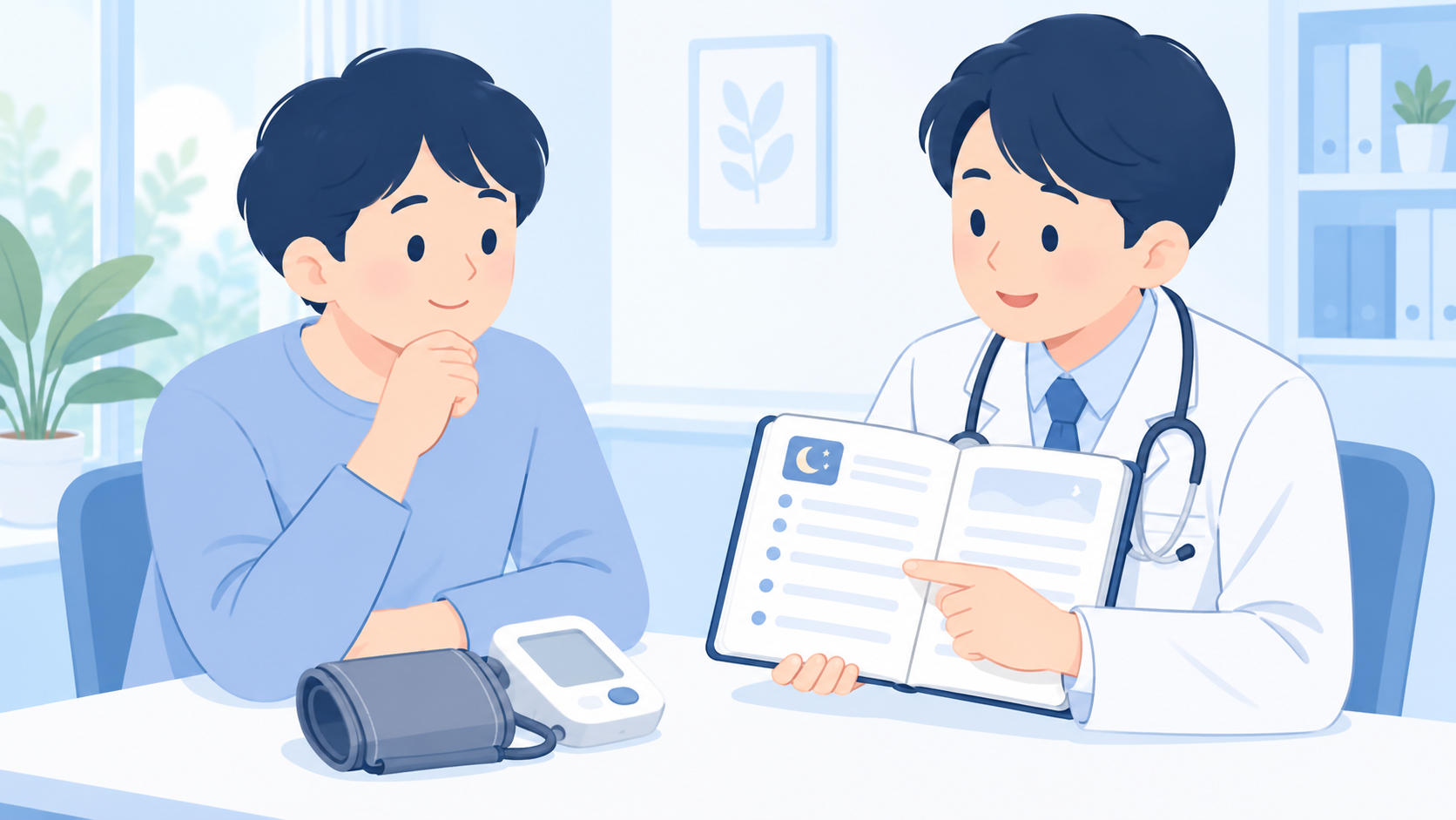 眠気以外に、診察へ持っていきたい情報のイラスト