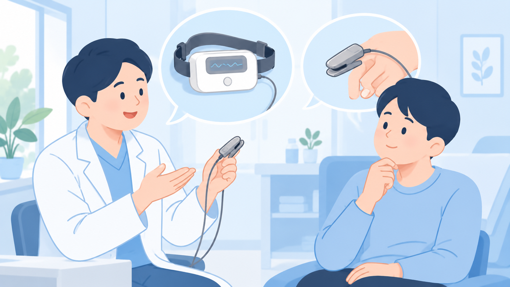検査が必要かは、診察で方法と目的を相談するのイラスト