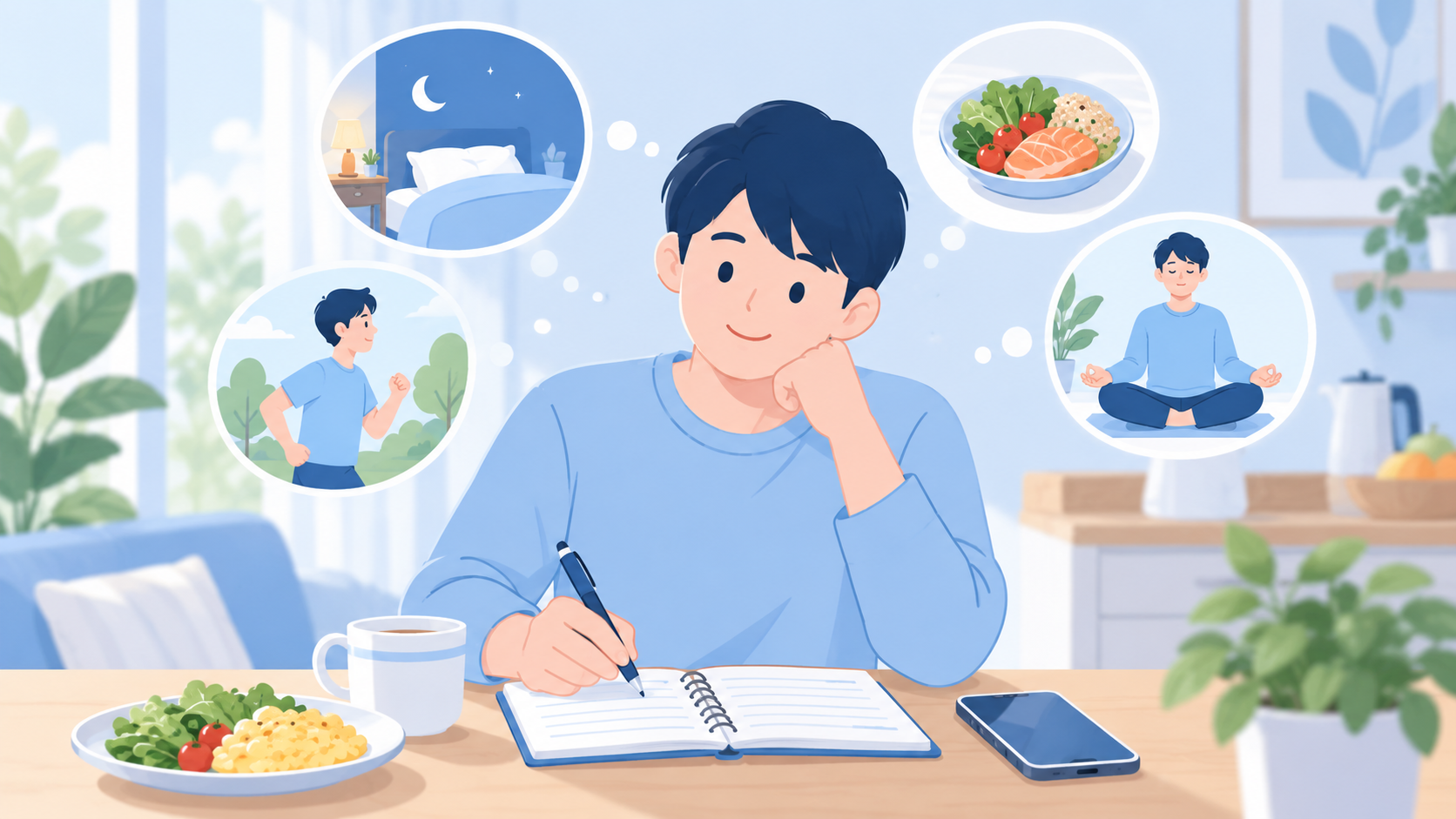 音声と一緒に残すと、受診で役立つ生活の情報のイラスト