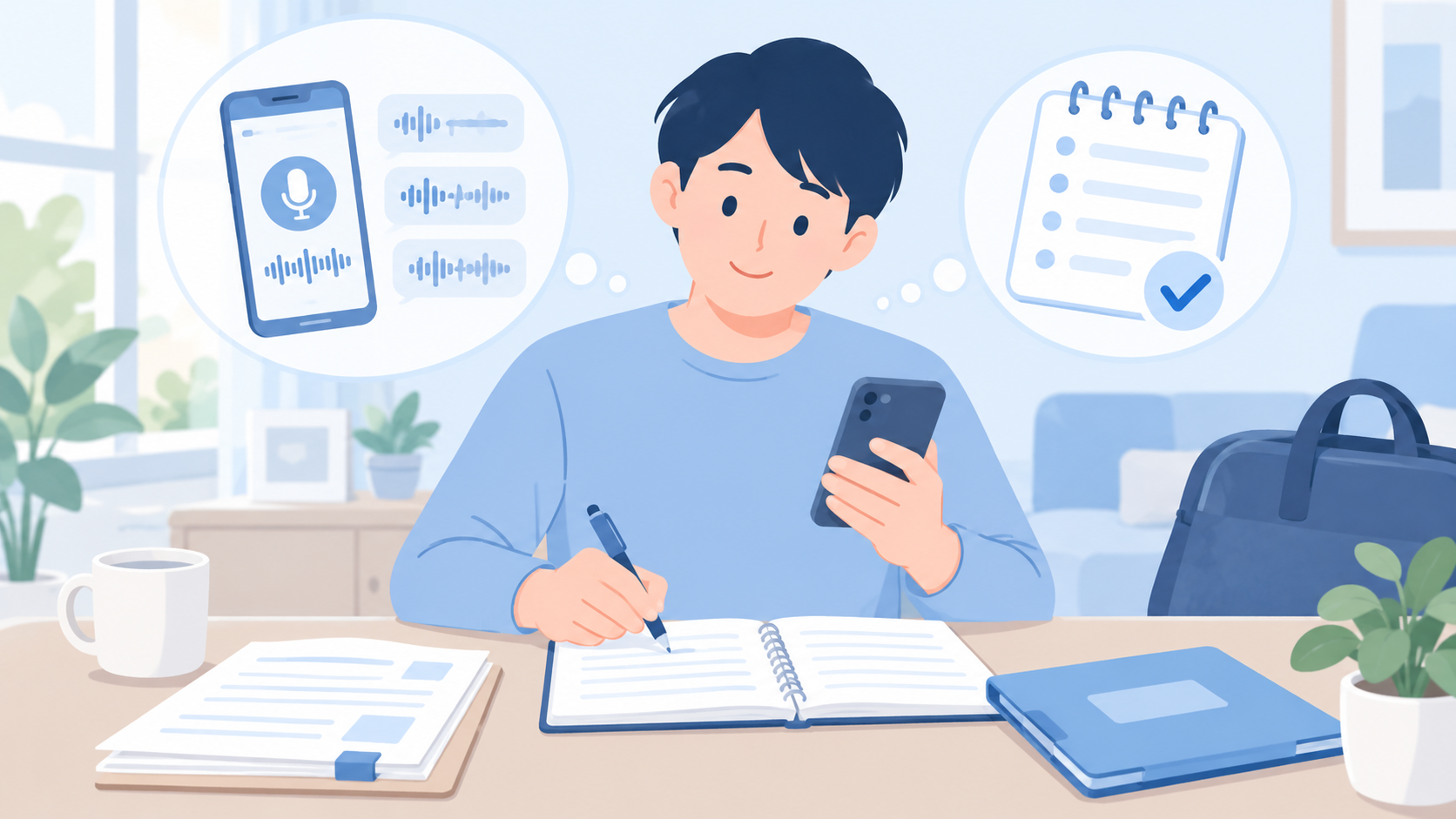 よくある質問と、一人暮らしでの確認の順番のイラスト