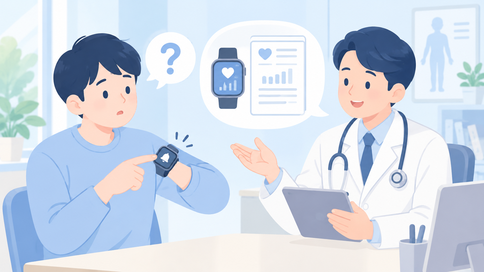 医療用途の機能でも、通知と診断は区別するのイラスト