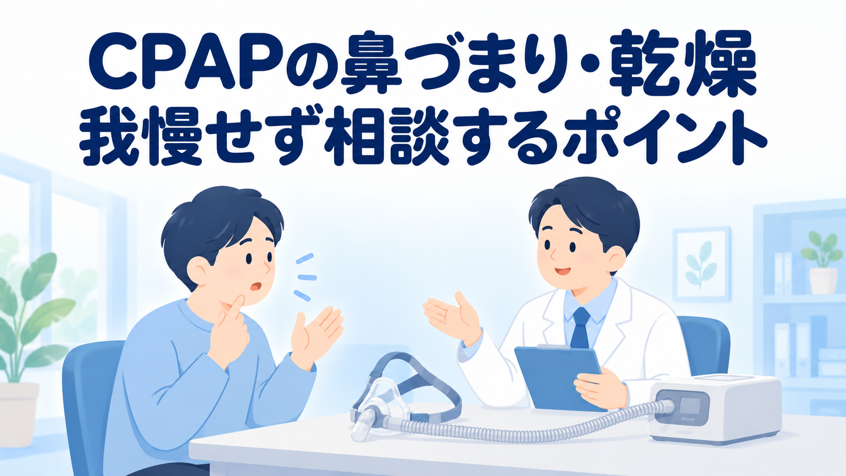 いびき・睡眠時無呼吸のCPAPで鼻づまり・口の乾燥がつらい｜相談と対処の考え方