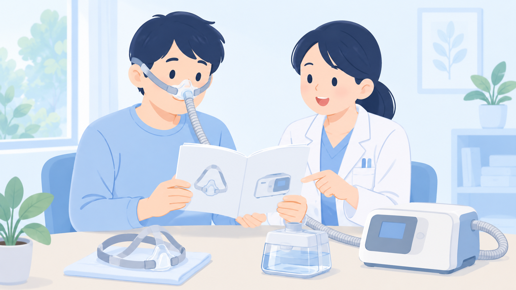 水・洗浄・鼻の薬は、説明書と管理医の指示を正本にするのイラスト