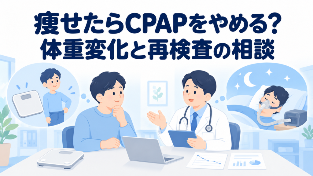 痩せていびきが減ったらCPAPをやめられる？体重変化と再検査の考え方