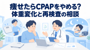 痩せていびきが減ったらCPAPをやめられる？体重変化と再検査の考え方