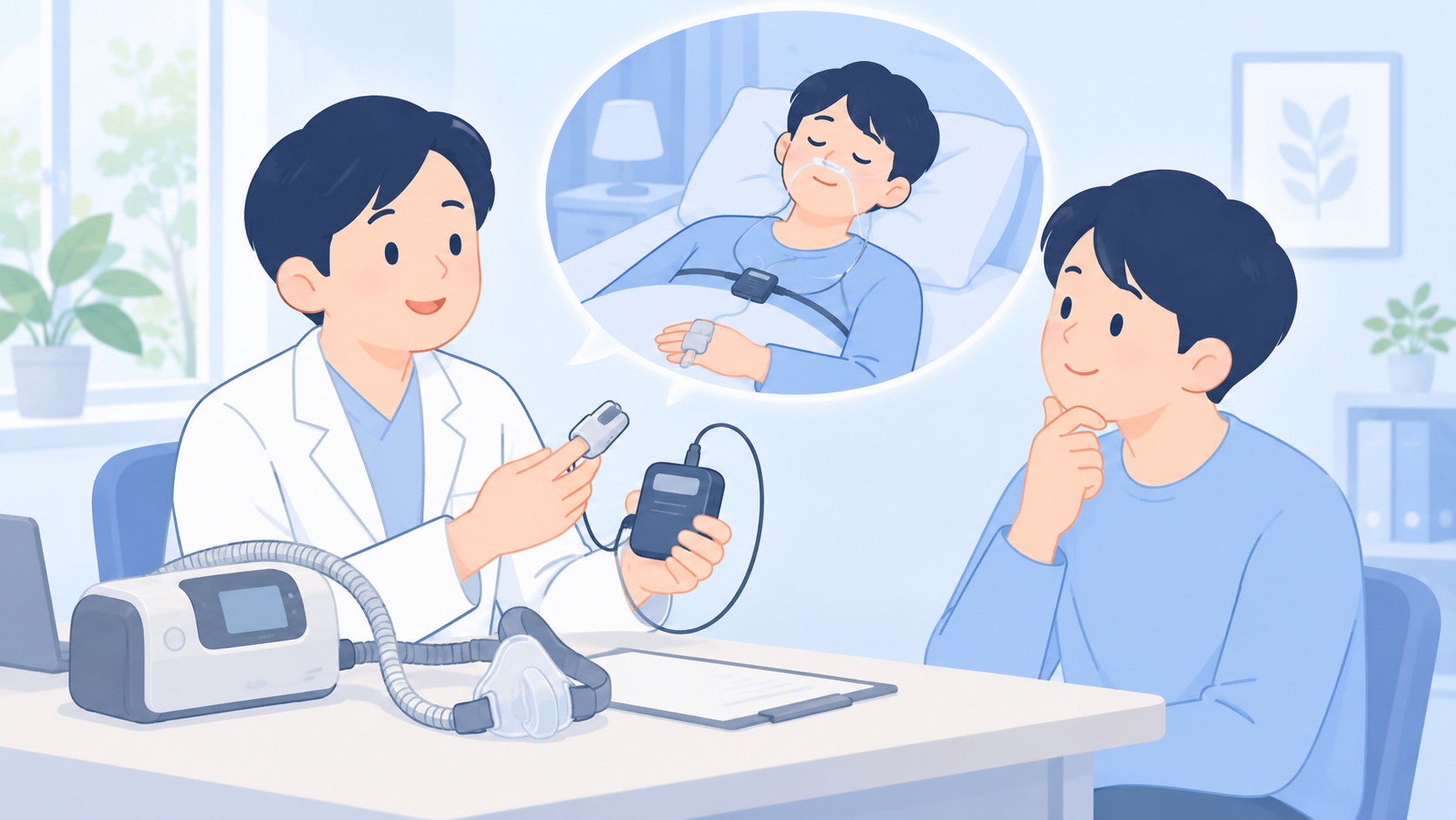 再検査は、必要性と検査中の治療の扱いを先に確認するのイラスト