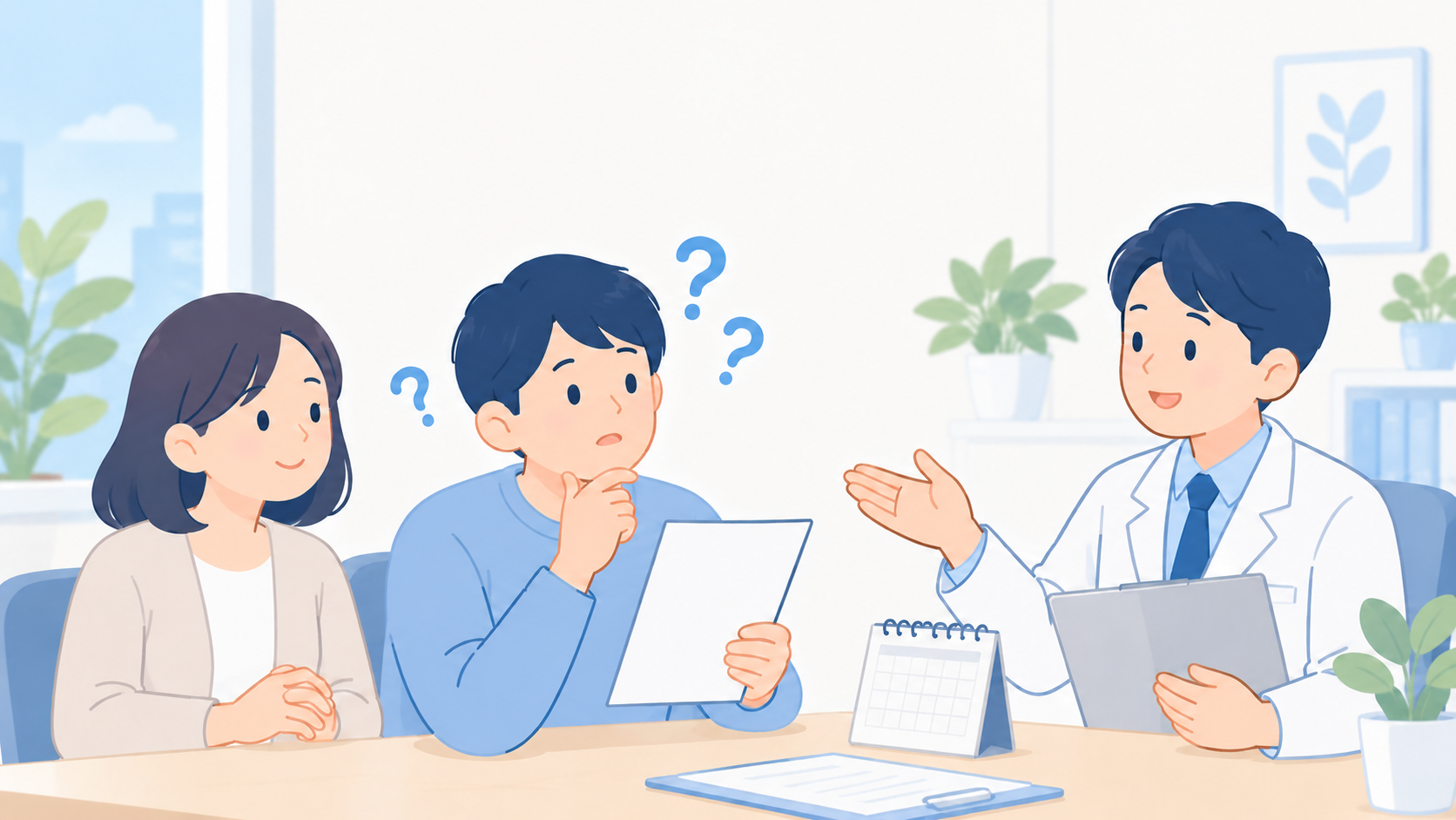 術前の申告について、よくある質問と確認メモのイラスト