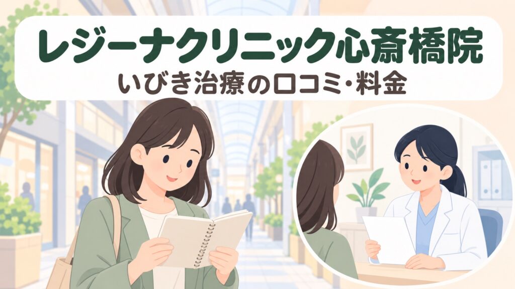 レジーナクリニック心斎橋院のいびき治療の口コミ・評判は？料金・効果・予約を徹底調査【2026年】