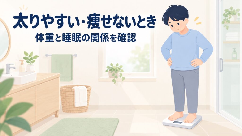 最近太りやすい・痩せない…その体重、睡眠と睡眠時無呼吸のせいかも【2026年】
