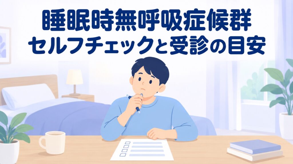 睡眠時無呼吸症候群（SAS）セルフチェック｜症状12項目でリスクを無料診断【2026年】