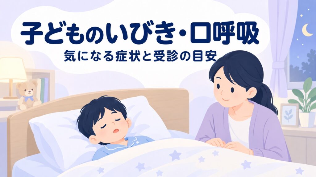 子どものいびき・口呼吸・落ち着きのなさ…小児の睡眠時無呼吸かも【2026年】