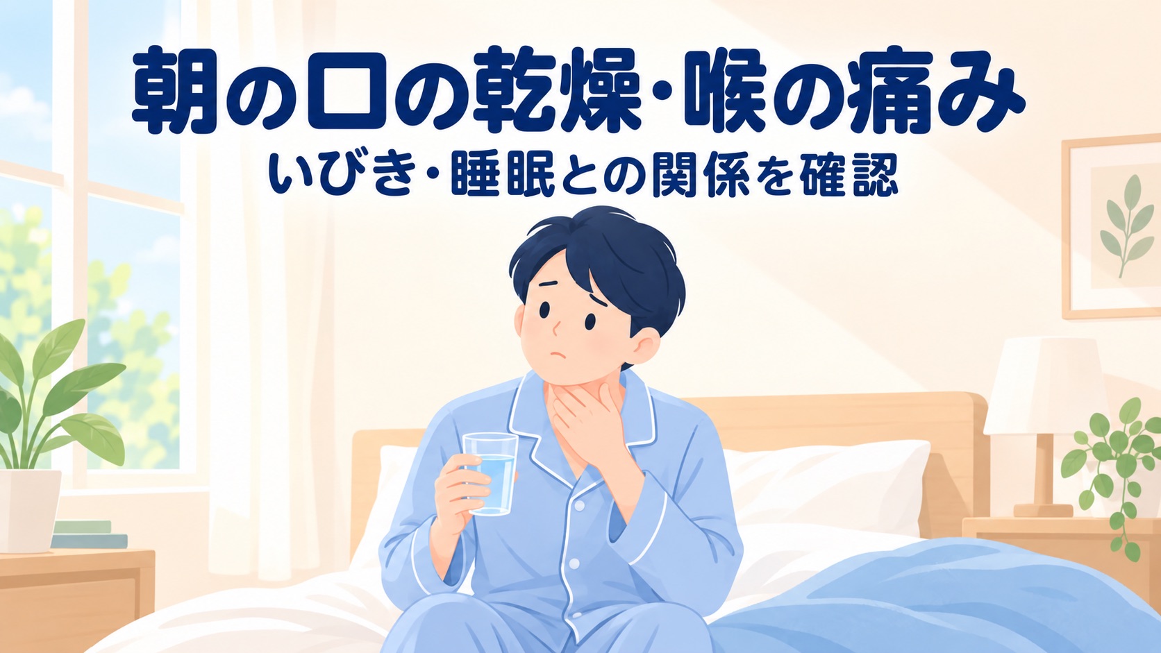 朝起きると口がカラカラ・喉が痛い…その原因は睡眠時無呼吸かも【2026年】