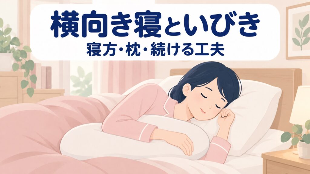 【横向き寝の効果】いびきが減る理由と正しい寝方・グッズを紹介