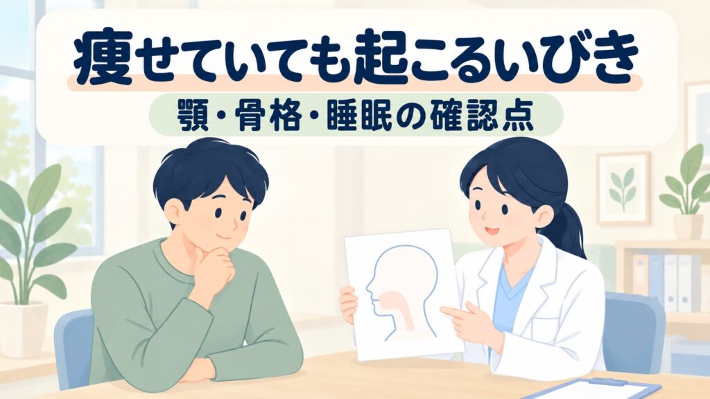 痩せているのにいびき・無呼吸…原因は「顎の形・骨格」かも【2026年】