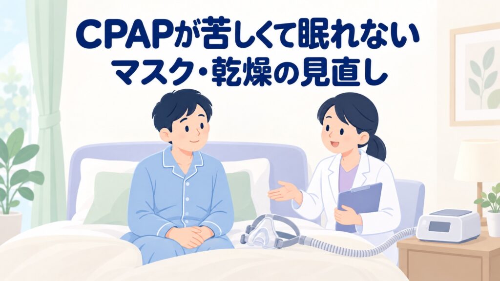CPAPが苦しくて眠れない…原因と対処法｜マスク・圧・乾燥の見直しと続けるコツ