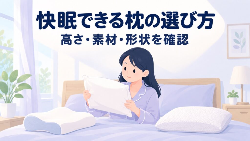 快眠できる枕の選び方｜高さ・素材・形状で変わる睡眠の質