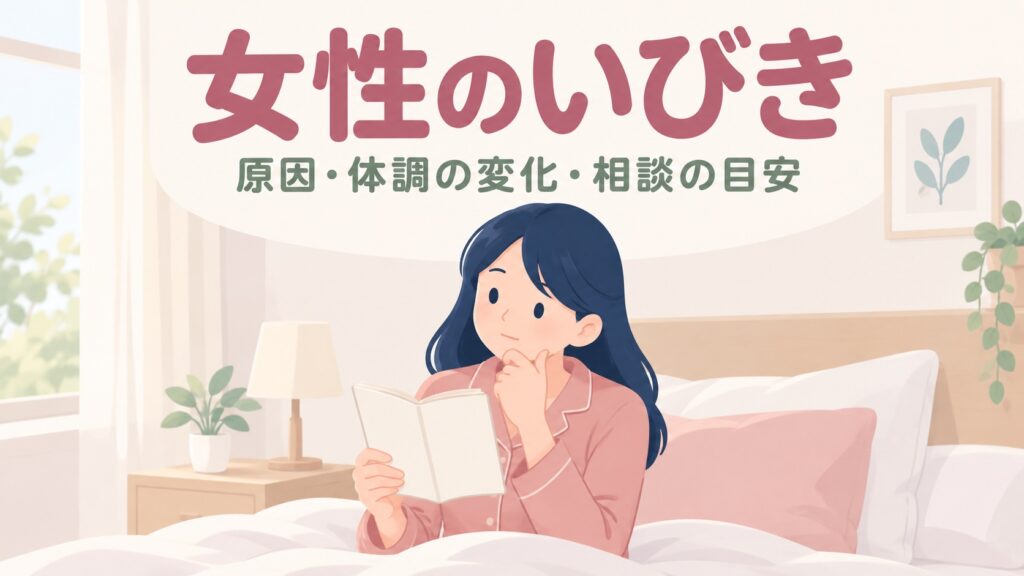 女性のいびきの原因と治し方｜更年期・痩せ型でもなる理由と対策【2026年】