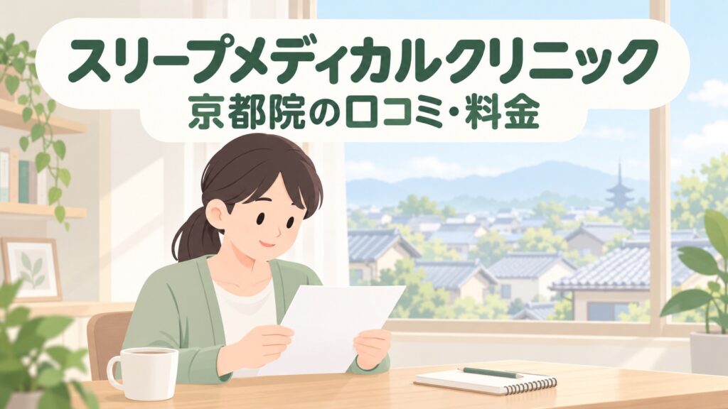 スリープメディカルクリニック京都院の口コミ・評判は？効果・料金・予約を徹底調査【2026年】