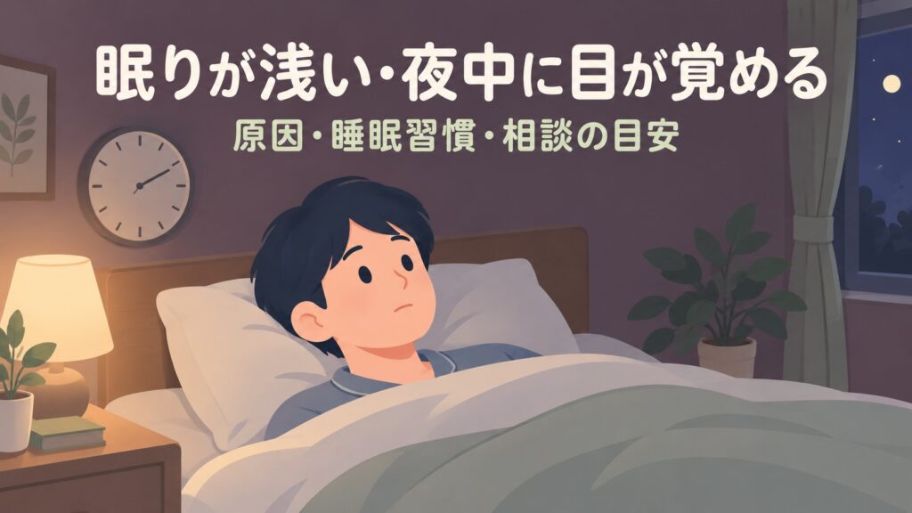 眠りが浅い・熟睡できない・夜中に何度も目が覚める…原因は睡眠時無呼吸かも【2026年】