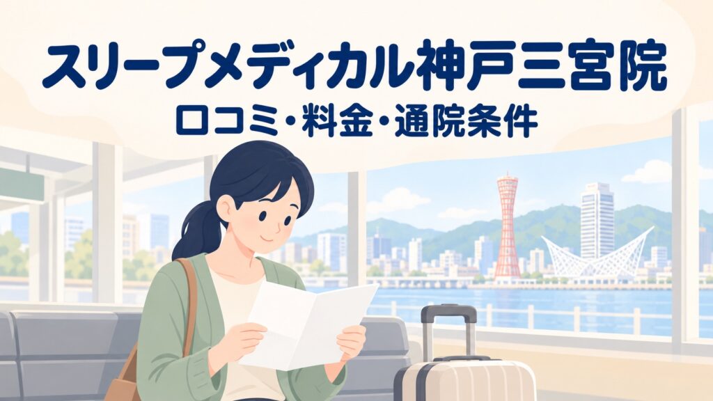 スリープメディカルクリニック神戸三宮院の口コミ・評判は？効果・料金・予約を徹底調査【2026年】