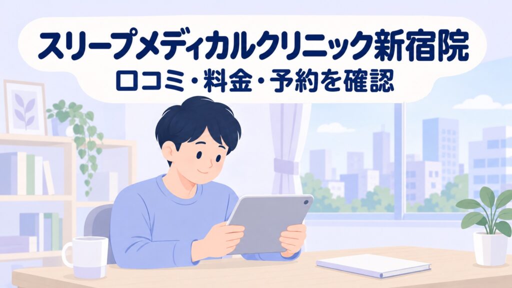 スリープメディカルクリニック新宿院の口コミ・評判は？効果・料金・予約を徹底調査【2026年】