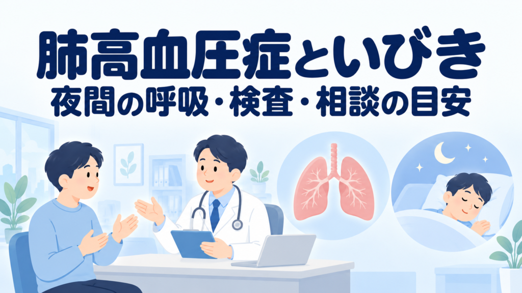 肺高血圧症といびき・睡眠時無呼吸｜夜間の低酸素と検査の考え方