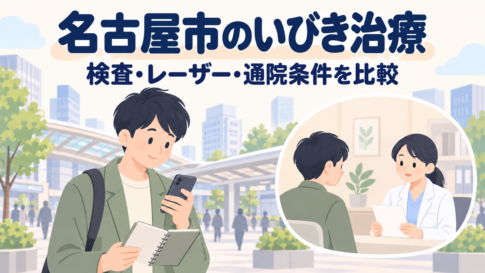 名古屋市のいびき治療|検査・レーザーの相談先を通院条件で比較