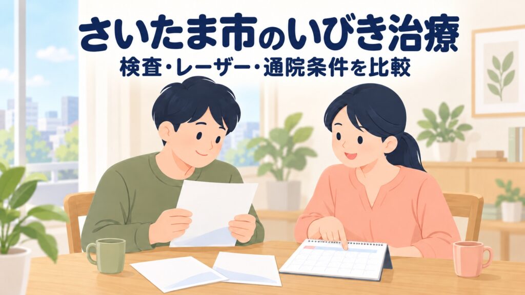 さいたま市のいびき治療｜検査・レーザーの相談先を通院条件で比較